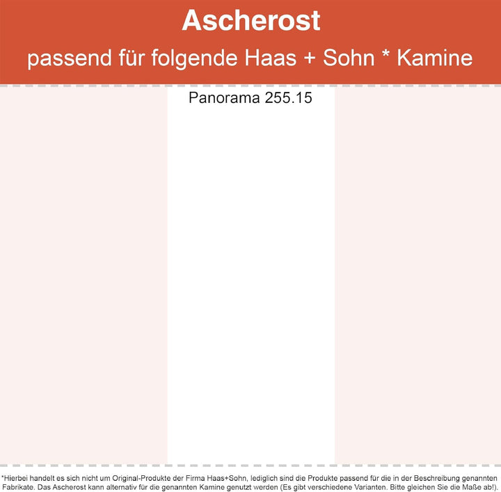 Kaminrost/Stehrost 355 x 80 x 30 mm passend für Haas+Sohn Panorama ** Kaminöfen inkl. Modellübersich