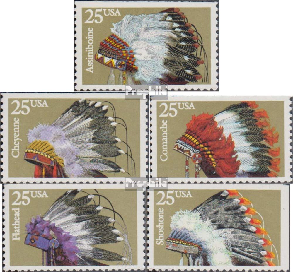 Prophila Collection USA 2098Do-2102Eor (kompl.Ausg.) 1990 Indianer Kopfschmuck (Briefmarken für Samm