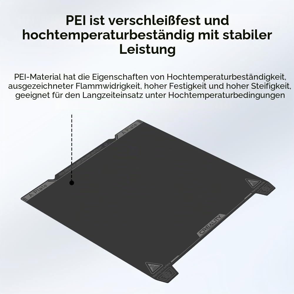 Creality Offizielles K1 Max Bauplatten-PEI-Bett-Kit 315 x 310 mm, glatt, abnehmbar, magnetisch, flex
