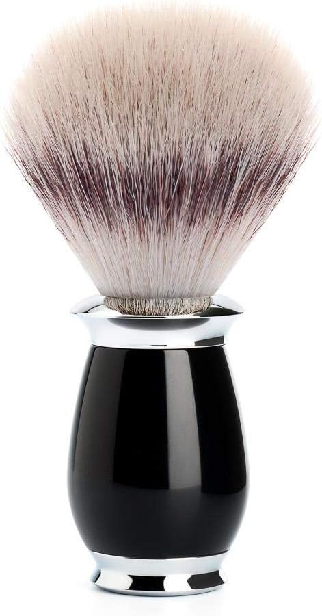 MÜHLE Rasierset - Purist Serie - Silvertip Fibre - kompatibel mit Gillette-Klingen - Edelharz schwar