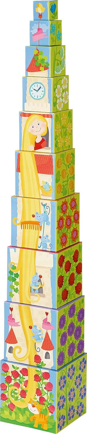 HABA 302030 - Stapelwürfel Rapunzel, Kleinkindspielzeug