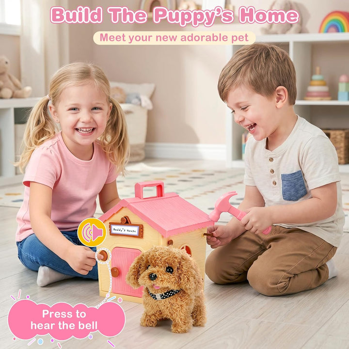 Dreamon Hund Spielzeug Kinder Spielzeug Hund Der Läuft Und Bellt Interaktiver Mit Hundehütte Pflege-