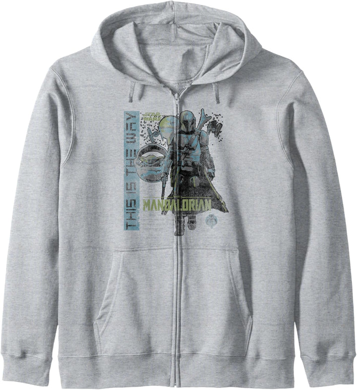 Star Wars Mandalorian & The Child Green & Blue This Way Kapuzenjacke