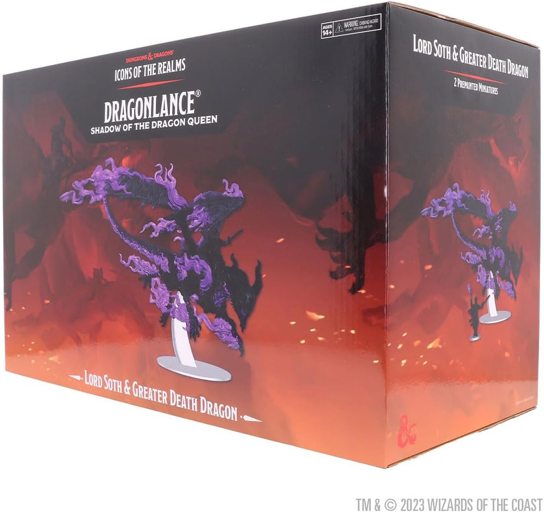 WizKids D&D Icons of The Realms Dragonlance Miniaturen vorbemalt Lord SOTH on Greater Death Dragon (