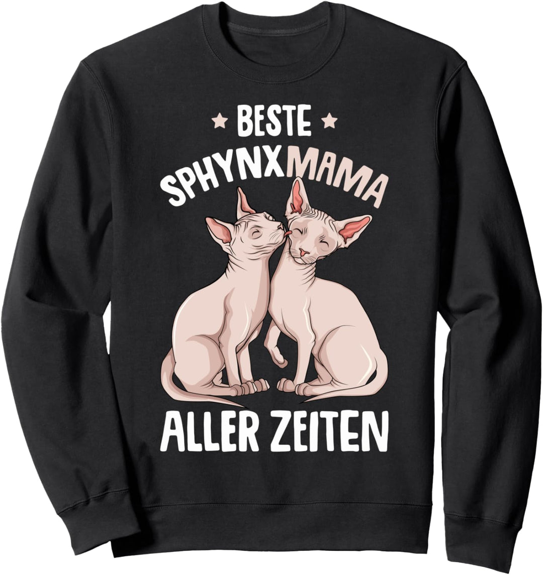 Sphynx Mama Katze Sphinx Nacktkatze Katzen Sweatshirt