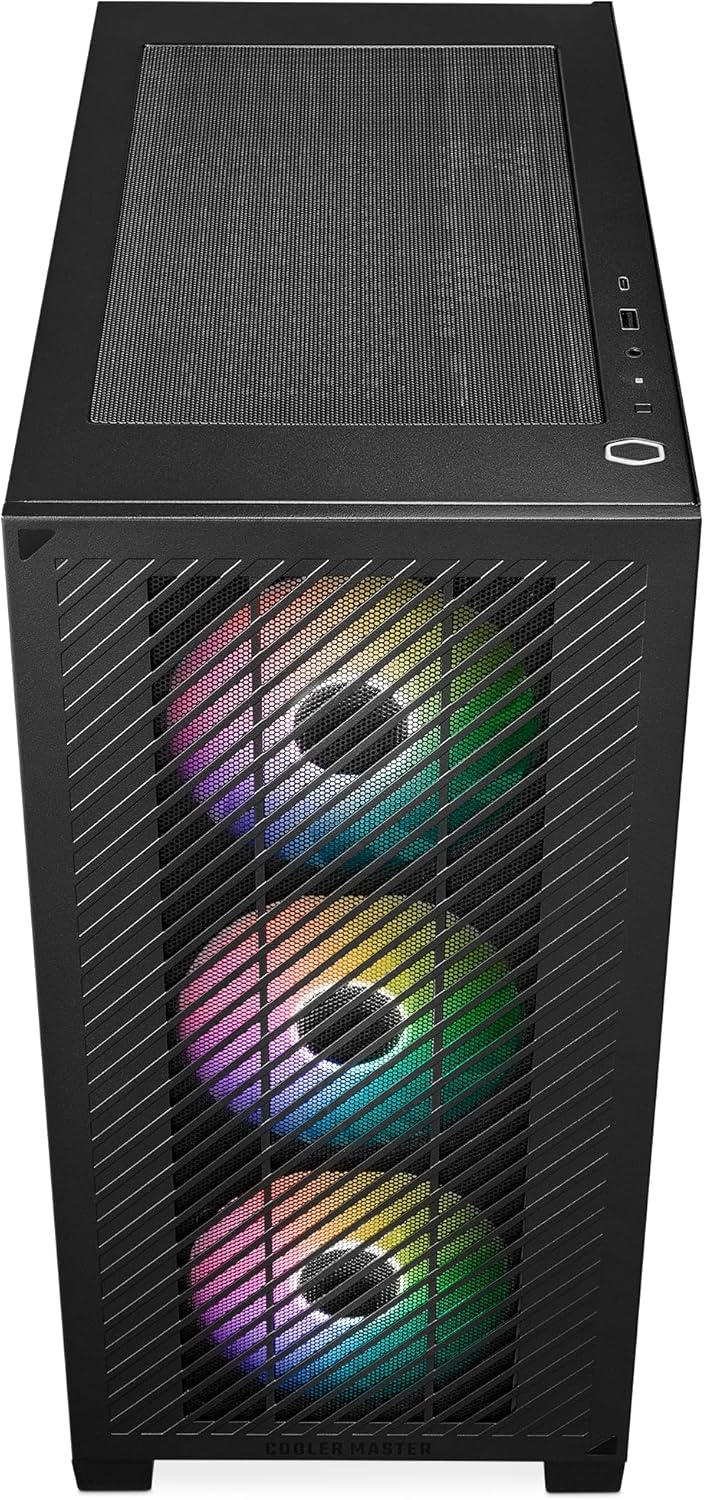 Cooler Master Elite 301 – Mini-Tower (Micro-ATX, ITX), 3 x 120 mm ARGB-Ansauglüfter (1200 U/min), un