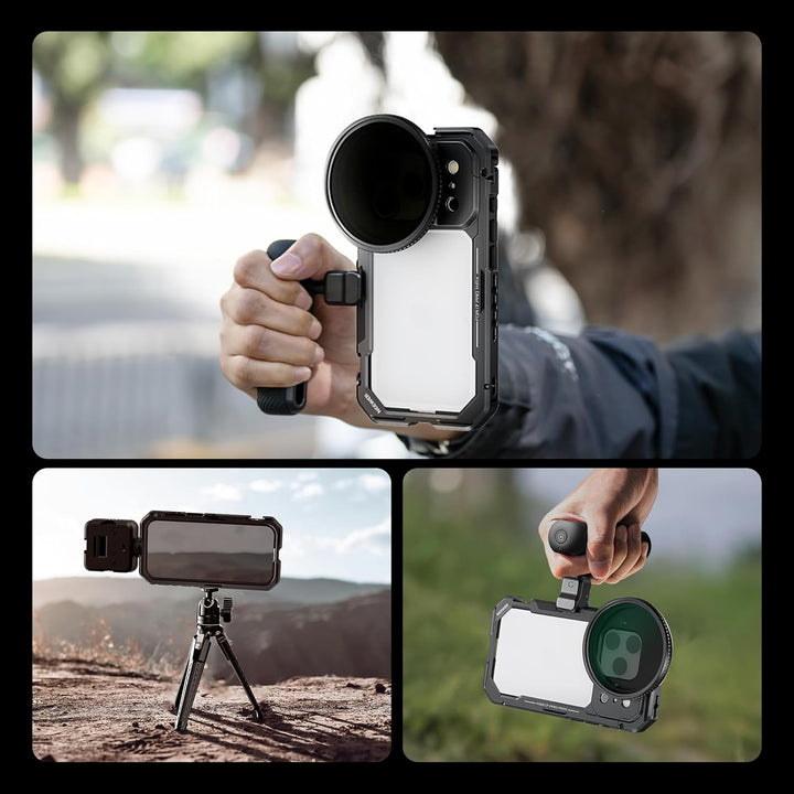 NEEWER Phone Käfig Cage Kompatibel mit iPhone 17 Pro Max, Schnellwechsel Video Rig Handy Stabilisato