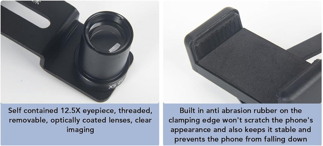 Mikroskop-Objektiv-Handy-Adapter, Mikroskop-Smartphone-Kamera-Adapterhalterung, für Mikroskop-Okular