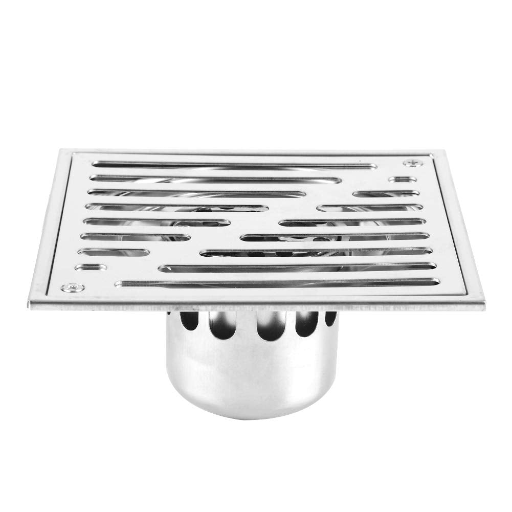 Tbest Edelstahl 150 X 150, Anti-Verstopfen Abflussgitter, Modern, Silber, Edelstahl-Sieb-Konstruktio