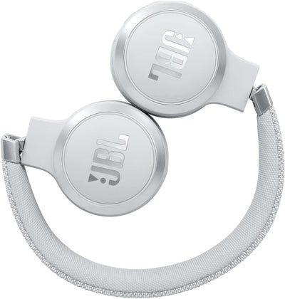 JBL Live 460NC kabelloser On-Ear Bluetooth-Kopfhörer in Weiss – Mit Noise-Cancelling und Sprachassis