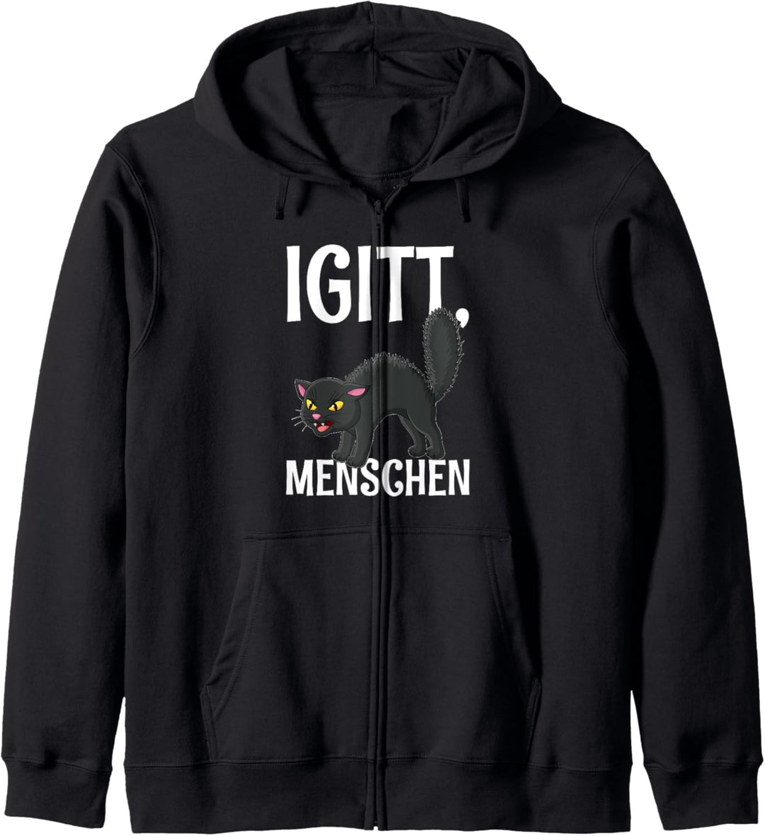 Igitt Menschen Katze Lustiges Hasse Menschen Spruch Kapuzenjacke