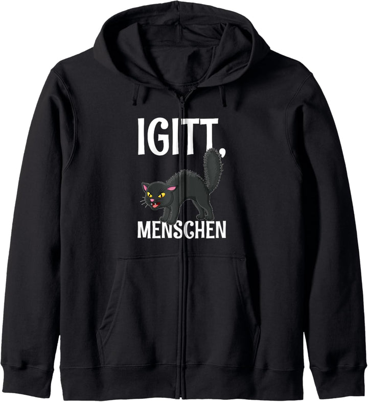 Igitt Menschen Katze Lustiges Hasse Menschen Spruch Kapuzenjacke