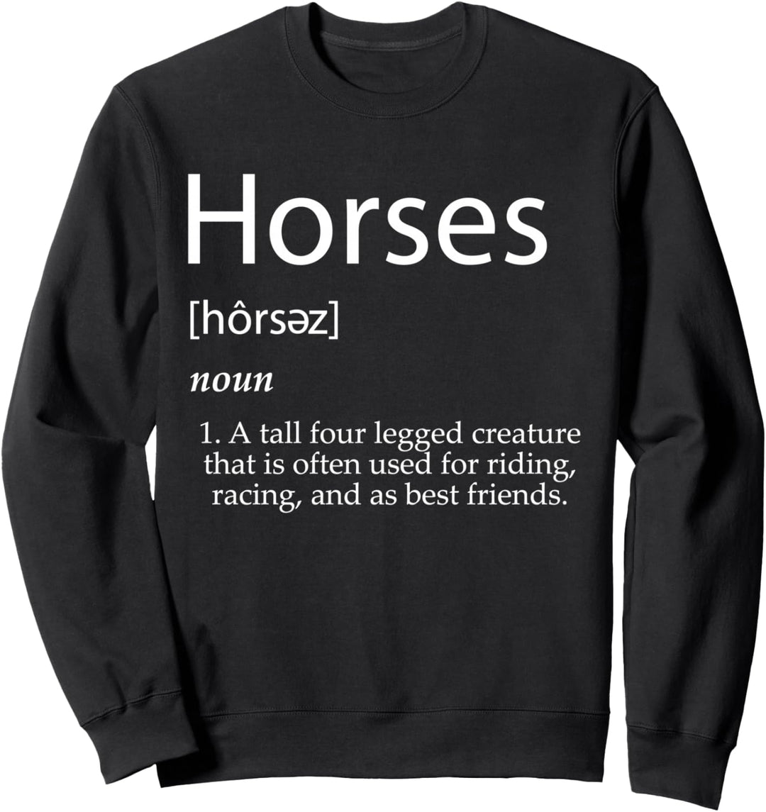 Horse Definition Reiter-Ausrüstung, niedliche Pferde Sweatshirt