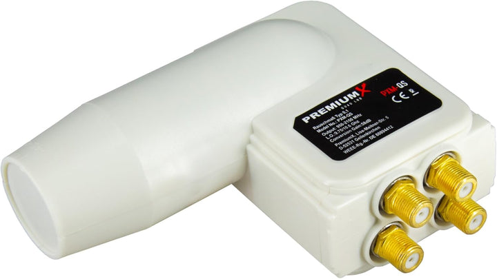 Premium X Deluxe SAT Anlage für 4 Teilnehmer 100cm Satellitenantenne ALU Hellgrau mit Quad LNB inkl.