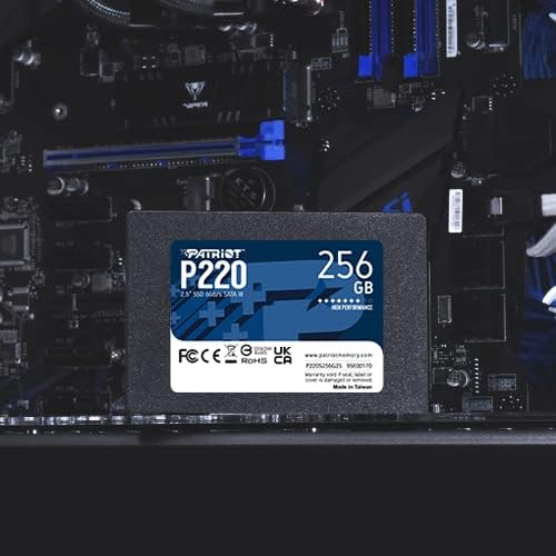 Patriot Memory P220 Internes Solid State Drive 256GB SSD SATA 3 2,5 Zoll, 256GB