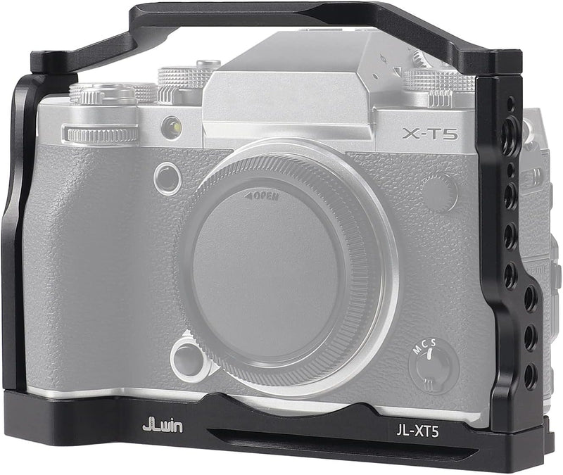 FOTGA Kamerakäfig für Fujifilm X-T5 Kamera, Aluminiumlegierung Video Rig mit NATO-Schiene, 1/4" Gewi