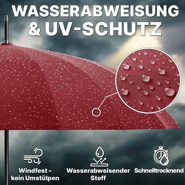 Royal Walk Regenschirm Gross Sturmfest Golf Schirm XXL Stabiler Stockschirm | Grosser Regenschirm fü