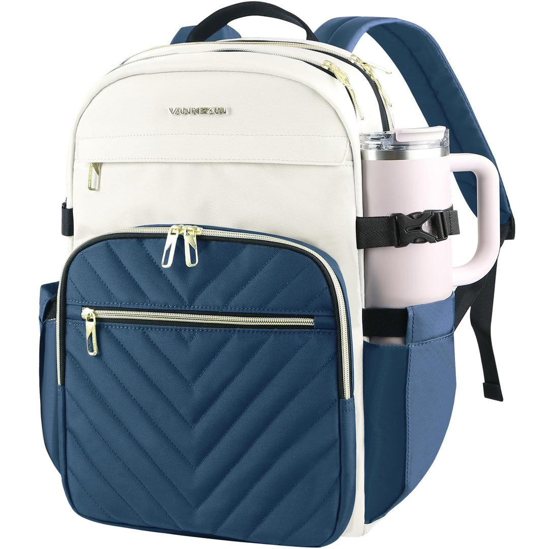VANKEAN Laptop-Rucksack für Damen und Herren, Arbeitstasche mit 39,6 cm (15,6 Zoll), modisch, wasser