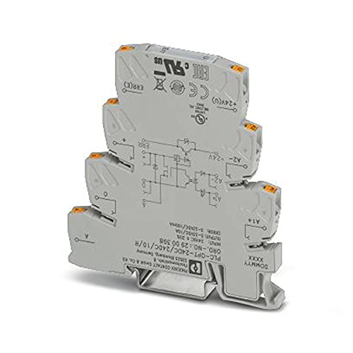 PHOENIX CONTACT PLC-OPT-24DC/24DC/10/R Solid State Relaismodul mit Rückmeldekontakt, 24V DC Eingang,