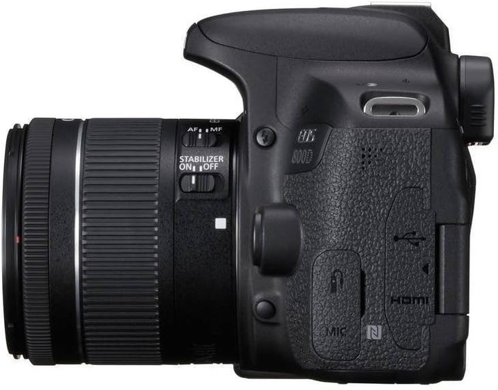 Canon EOS 800D SLR-Digitalkamera,Schwarz EOS 800D + Objektiv EF-S 18-55 mm IS STM Einzigartig, EOS 8