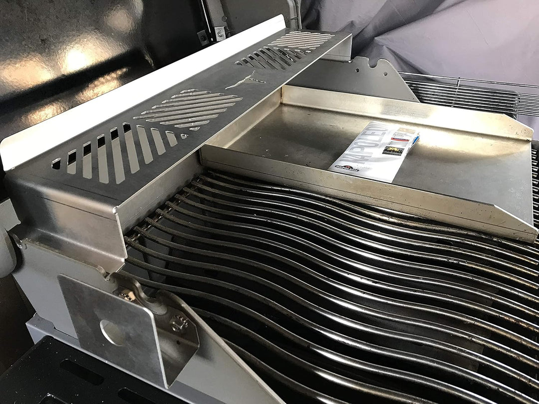 Edelstahl Plancha/Griddle-Plate/Bratplatte/Burger Platte passt für Napoleon z.B (450x330 mm Le/Lex)