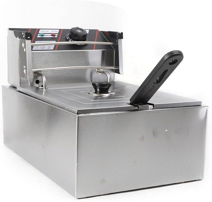 Elektrische Fritteuse, 5,5 l, Thermostat, Edelstahl, Deep Fry, elektrische Fritteuse, mit Korb