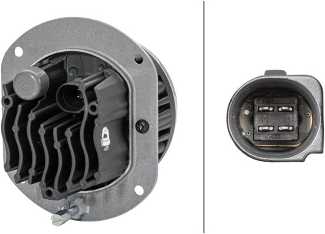 HELLA - LED-Nebelscheinwerfer - 90mm Performance L4060 - 24/12V - rund - Einbau - glasklare Streusch