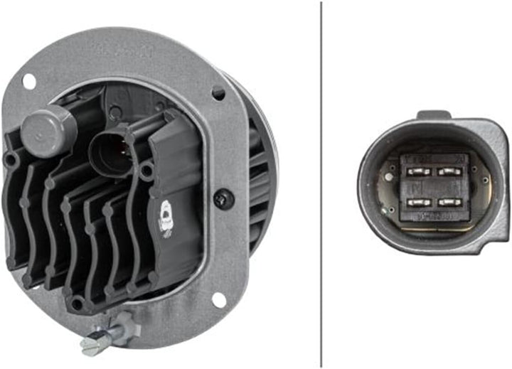 HELLA - LED-Nebelscheinwerfer - 90mm Performance L4060 - 24/12V - rund - Einbau - glasklare Streusch