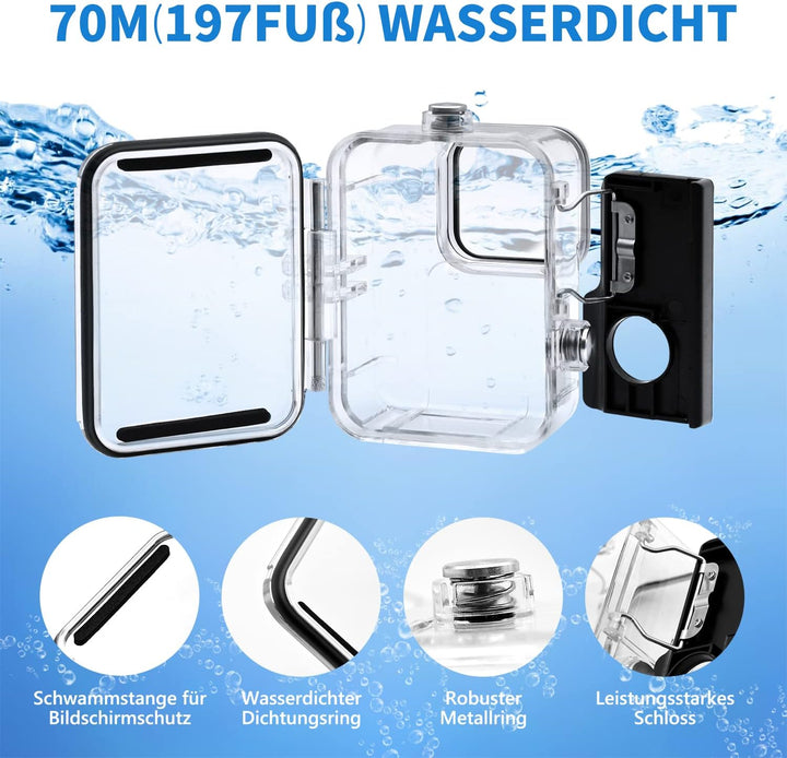 Zubehör Set Kit für GoPro Hero 12 11 10 9 Black, oGoDeal Wasserdicht Schutzhülle Gehäuse + Unterwass