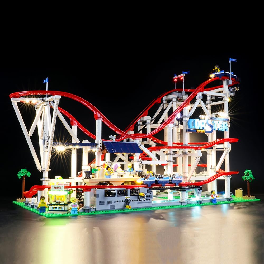 BRIKSMAX Led Beleuchtungsset für Lego Creator Expert Achterbahn, Kompatibel Mit Lego 10261 Bausteine