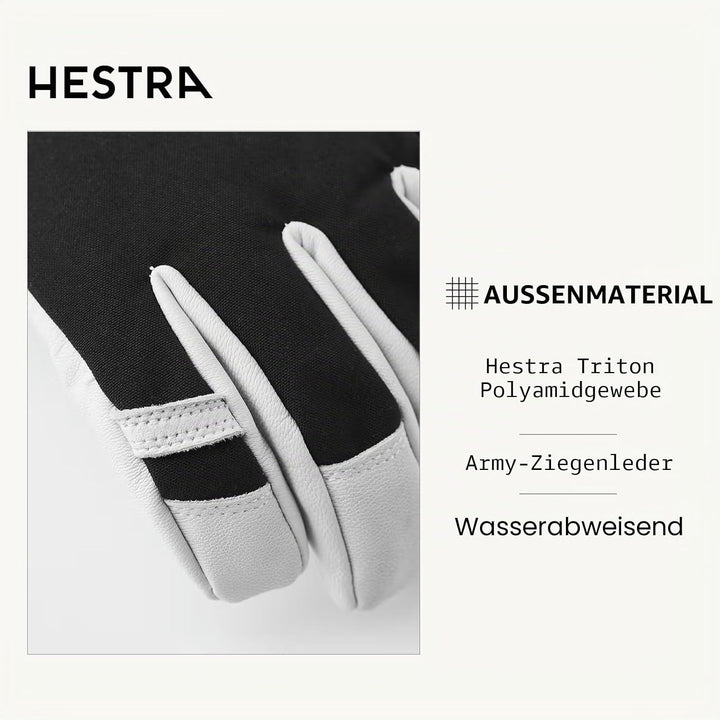 Hestra, Ski-Handschuhe Stulpe, Armee-Leder., 5
