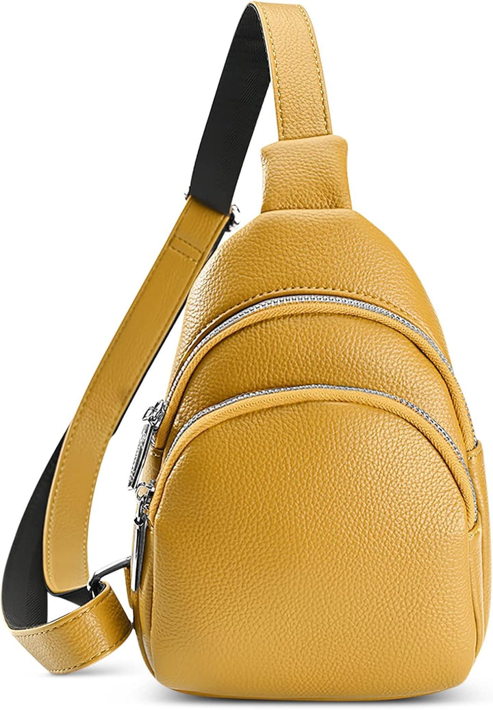 DIRRONA Damen Kleine Umhängetasche Mode Brusttasche lässig Damen Umhängetasche Wasserdicht Echtes Le