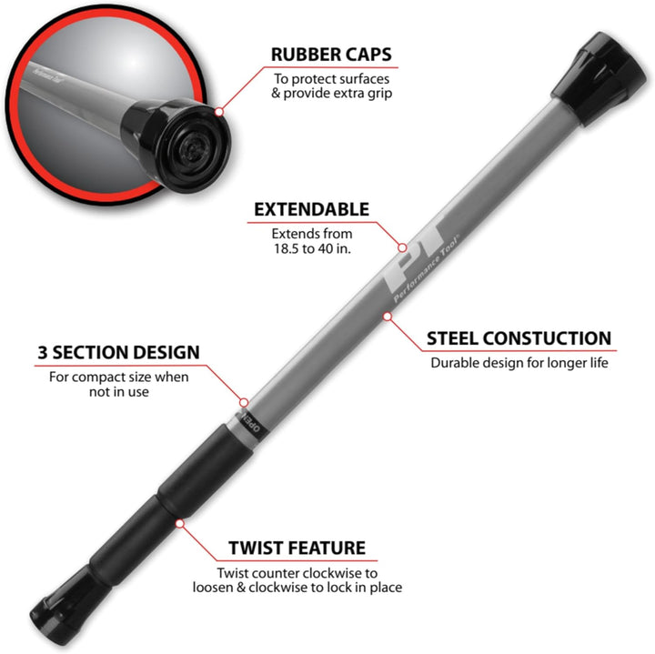 Performance Tool W1475 Teleskopstange (40,6 cm bis 101,6 cm) Prop Rod (16" to 40"), 16 to 40 inches
