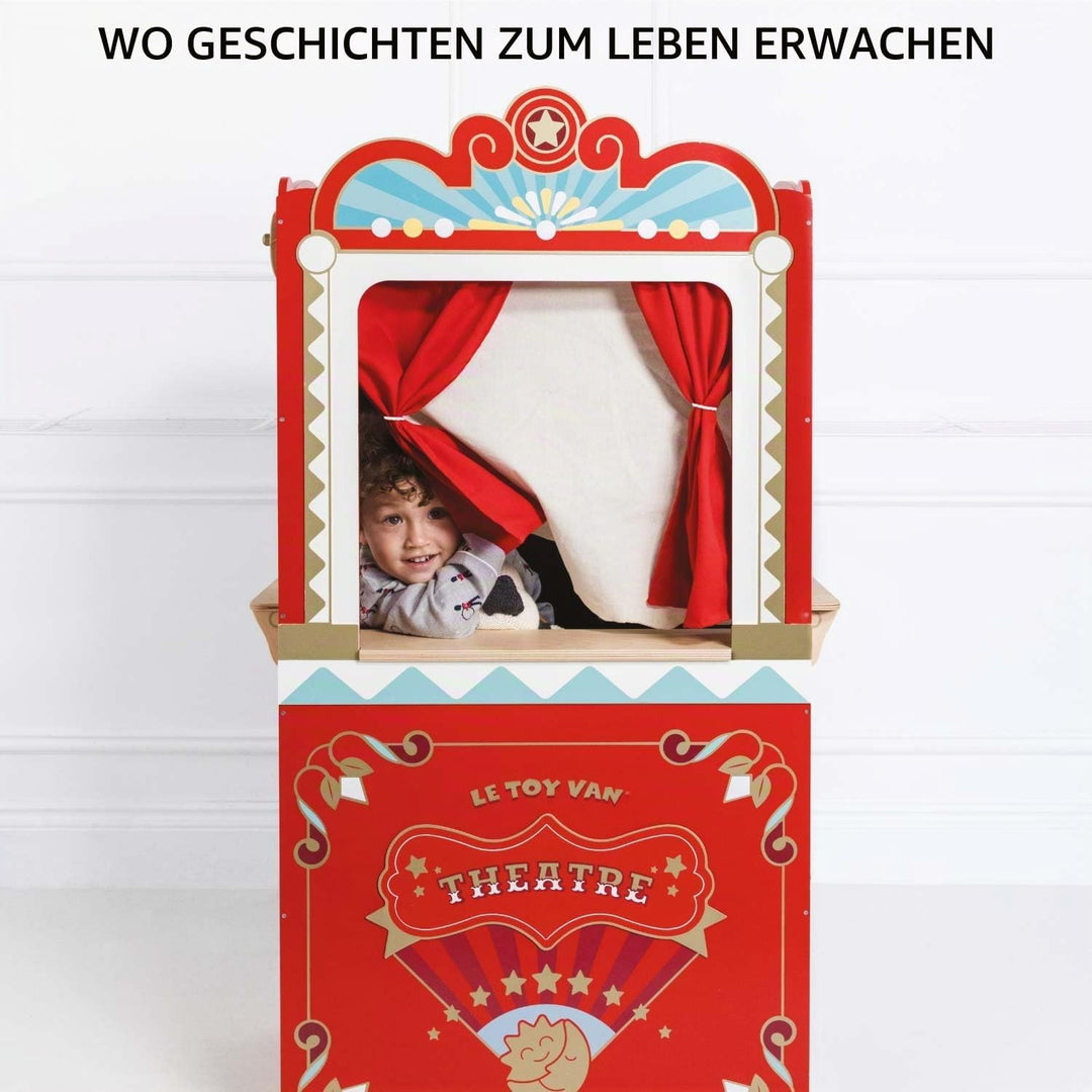 Le Toy Van - TV333 - Lernspiel ab 3 Jahren, grosse Holzpuppe und Puppentheater, 122 cm hoch, Montess