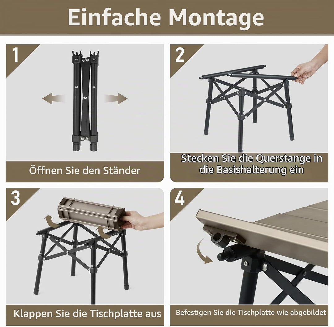 Naturehike Campingtisch Klapptisch aus Aluminium Tragbarer Klappstuhl Ultraleicht Camping Tisch Klei
