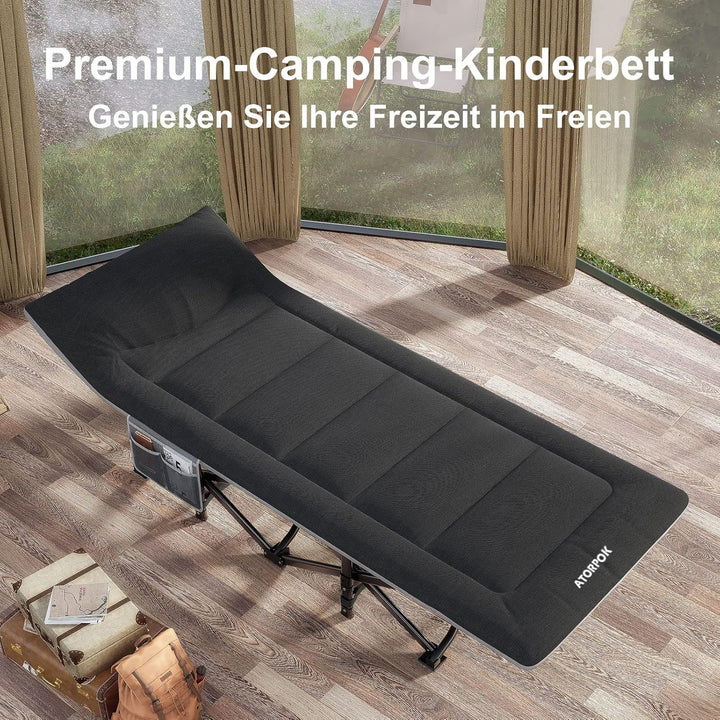 ATORPOK SHOP Campingbett feldbett klappbar, Extra Breit Faltbar Klappbett Feldbett Campingbett für O