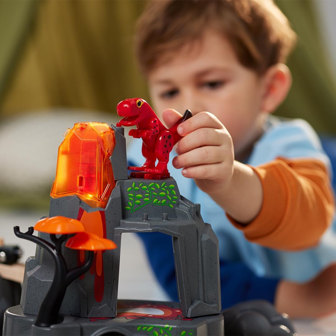 BRIO World - 36092 Dinosaurier-Vulkan mit Ausbruchsfunktion - Zugset für Kinder ab 3 Jahren