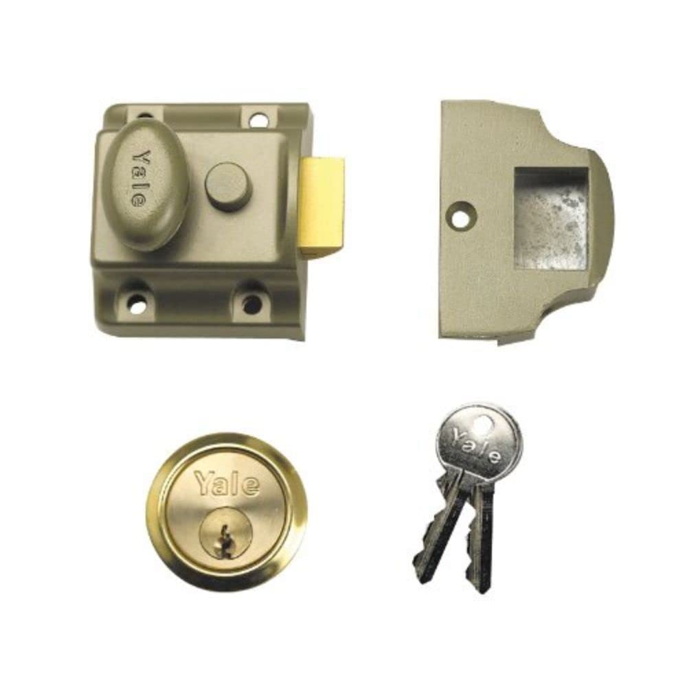 Yale Locks 706PB Klassisches Nachtriegelschloss 40 mm Dornmass Messing 1 Poliertes Messing, 40 mm, 1