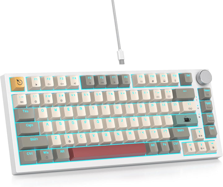 SOLIDEE Verkabelte Mechanische Gaming Tastatur 75 Prozent,hot-swap-fähige Mechanische Tastatur mit G