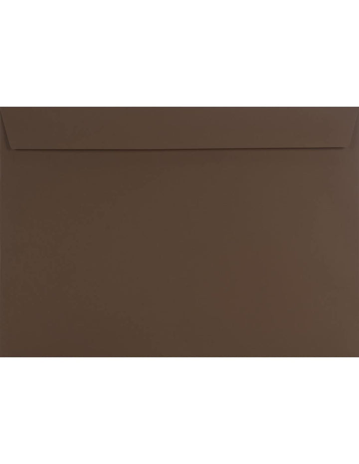 Netuno 200 Briefumschläge Braun DIN C4 229 x 324 mm gerade Klappe haftklebend Brief-Umschläge gross