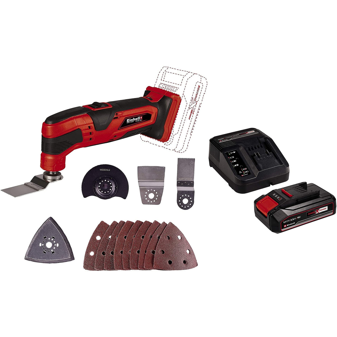 Einhell Akku-Multifunktionswerkzeug TC-MG 18 Li Power X-Change (Li-Ion, 18 V, 11000-20000 min^-1, 3.