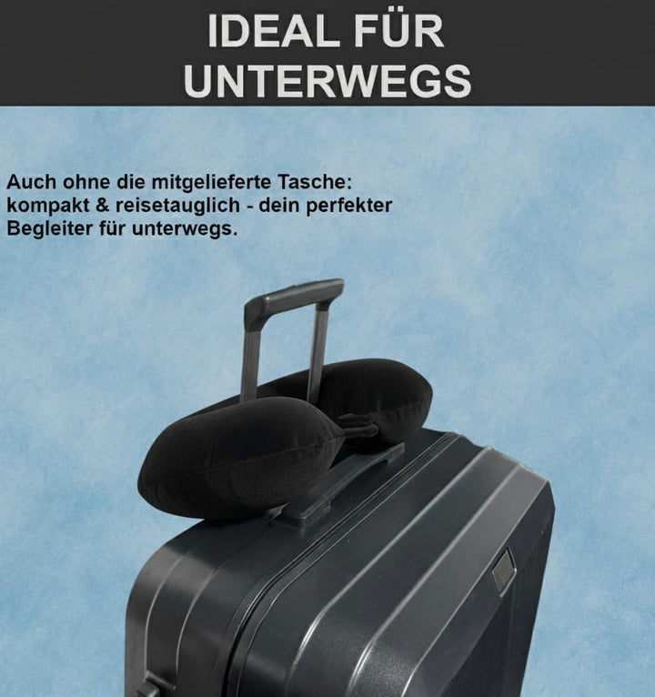 Reisekissen (Essentials) - 100% Memory Foam - U-förmiges Nackenkissen mit samtweichem Bezug - Nacken