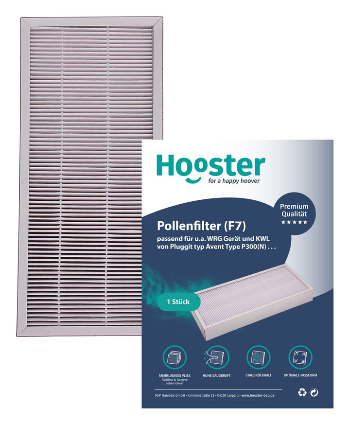 1 Stück Filter passend für Pluggit Avent P300(N) P 300 (N) | Filterklasse F7 (Feinstaub/Pollen etc.)