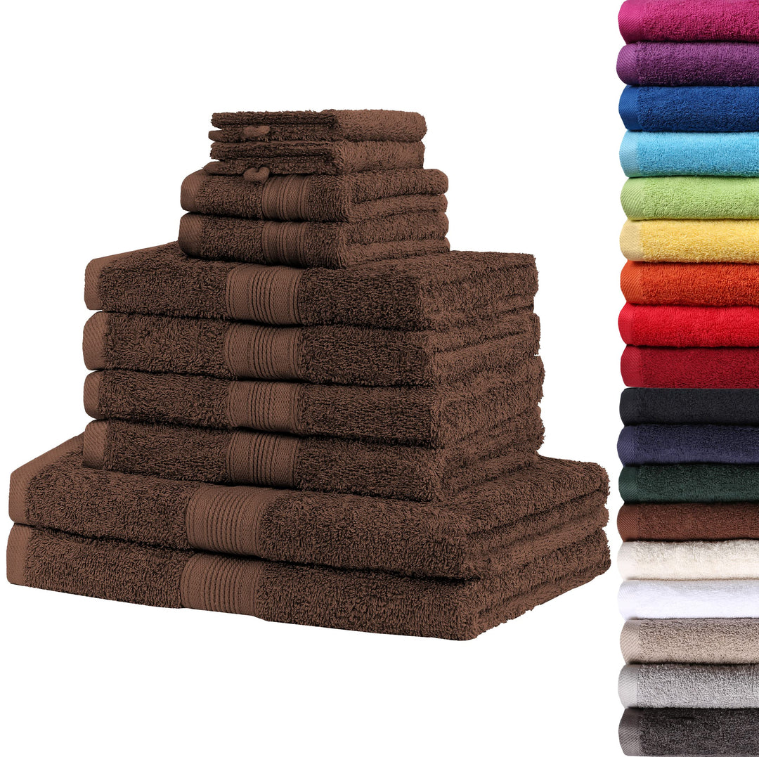 NatureMark 10 TLG. Frottier Handtuch-Set Verschiedene Grössen 4X Handtücher, 2X Duschtücher, 2X Gäst