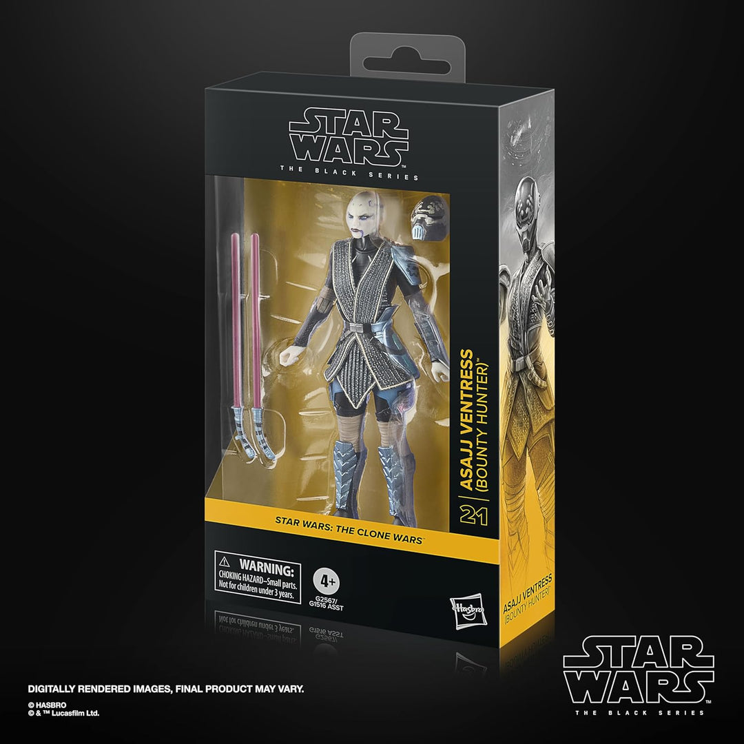 Star Wars The Black Series Asajj Ventress (Kopfgeldjägerin), The Clone Wars Action-Figur zum Sammeln