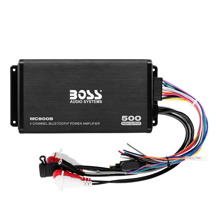 KIT SET FÖR BOSS AUDIO SYSTEMS MC900B, 1 Marineverstärker 4-Kanal Bluetooth-, 500 Watt max., Breitba
