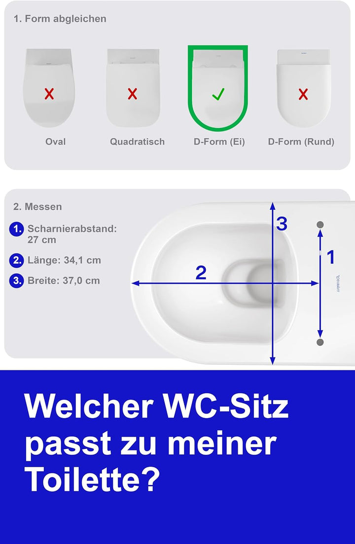 Duravit WC-Sitz Starck 3, Toilettendeckel mit Absenkautomatik, Klodeckel aus Urea-Duroplast, mit Ede