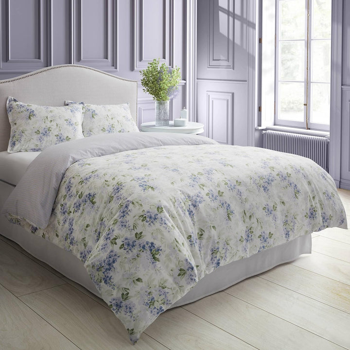 Laura Ashley - King-Size-Bettbezug-Set, Plüsch-Samt-Bettwäsche-Set, Designer-Heimdekoration (Glyzini