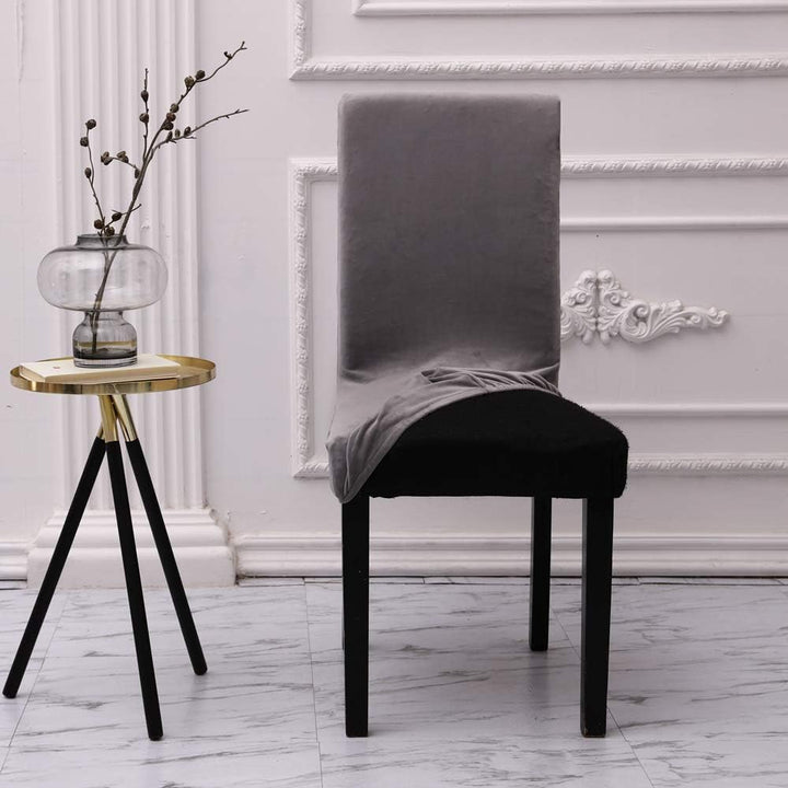 Chickwin Stuhlhussen 6er Set Samt Stuhlhussen für Schwingstühle, Esszimmerstühle Hussen Für Hochzeit