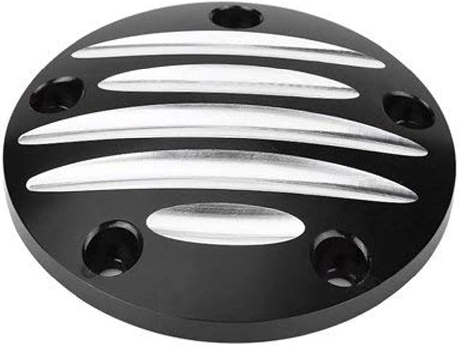 KATUR CNC Clarity Edge Derby Timer Abdeckung und Punktabdeckungen Silber 5-Loch für Touring FLHR FLS